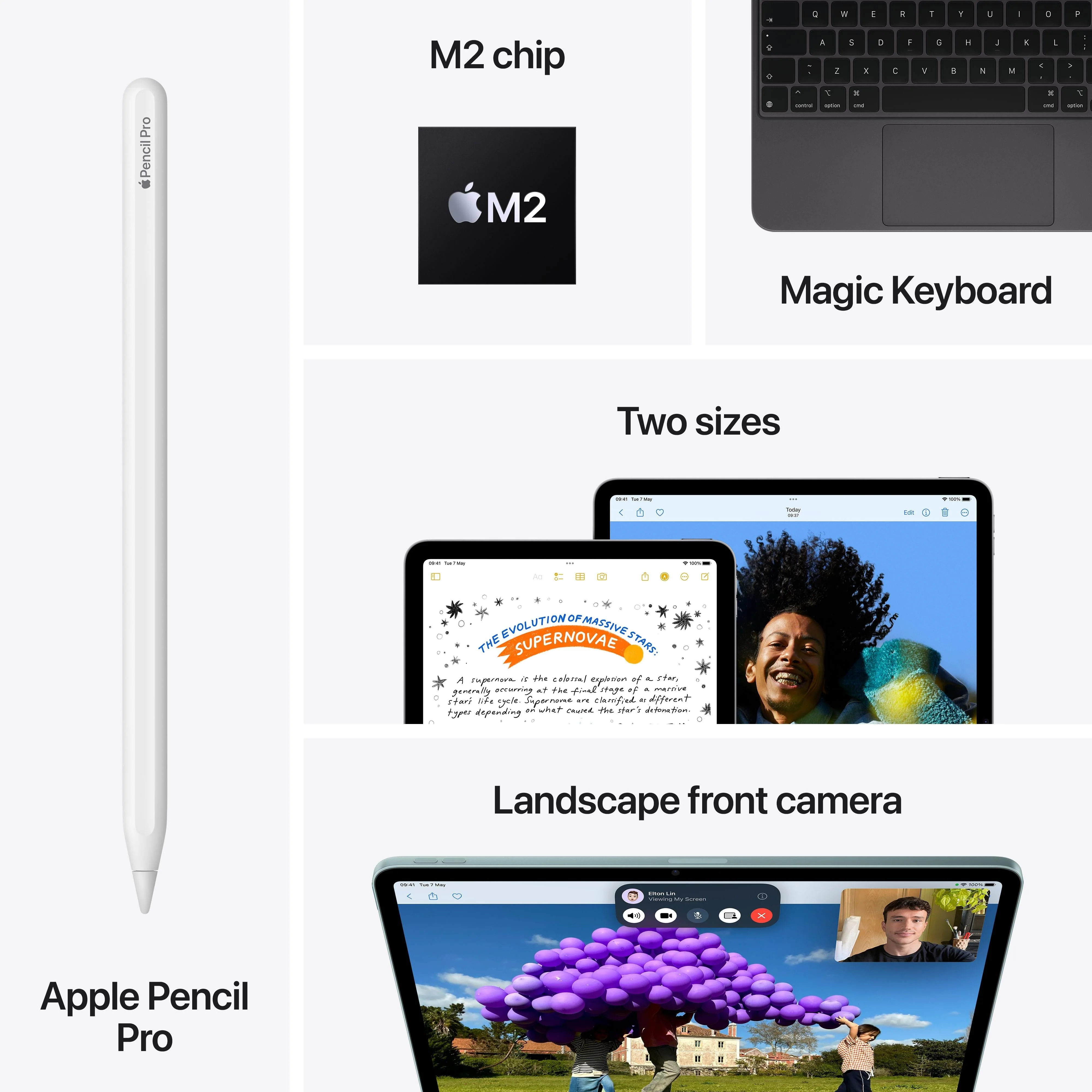 13-inch iPad Air Wi-Fi + Cellular 1TB - Blue (M2) - Image 9