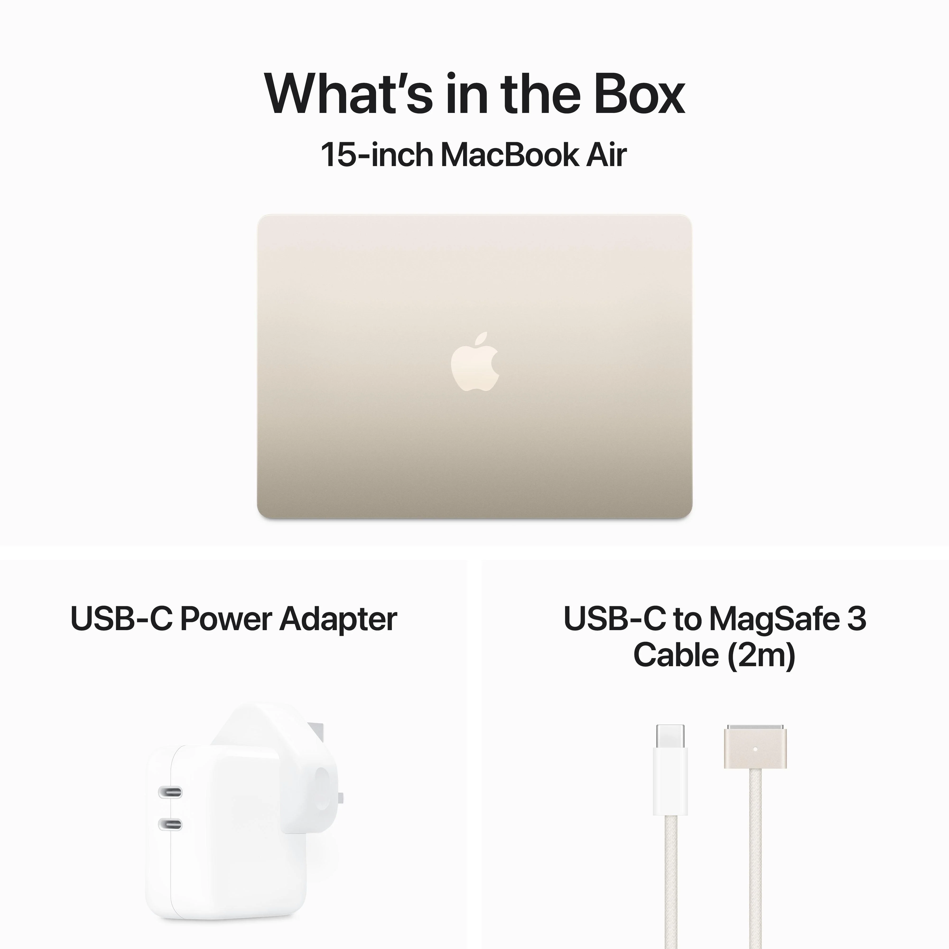 15-inch MacBook Air: Apple M3 chip with 8‑core CPU and 10‑core GPU, 256GB SSD - Starlight - Image 9