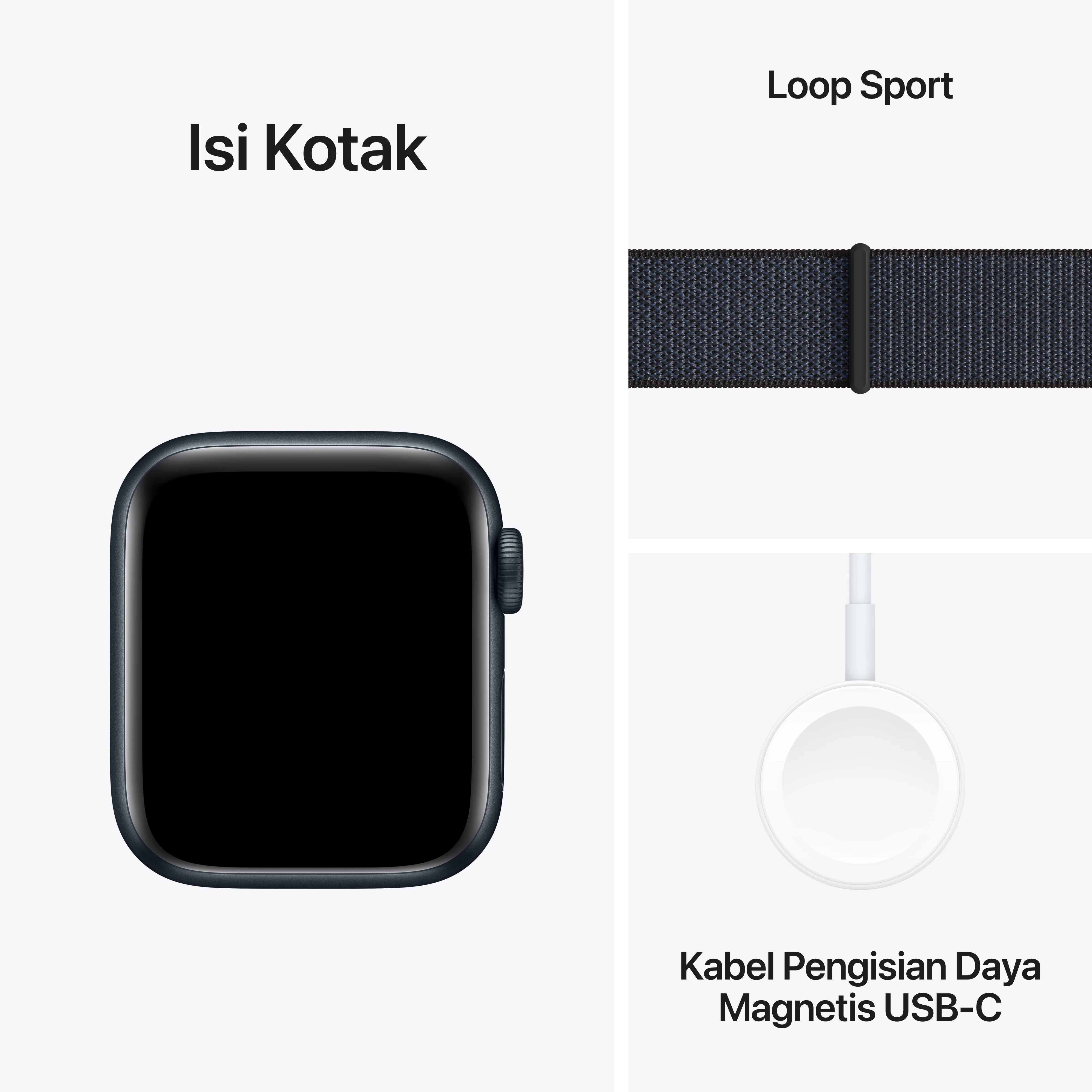 2024 Apple Watch SE 40 mm Midnight Aluminium Case Sport Loop - Image 7
