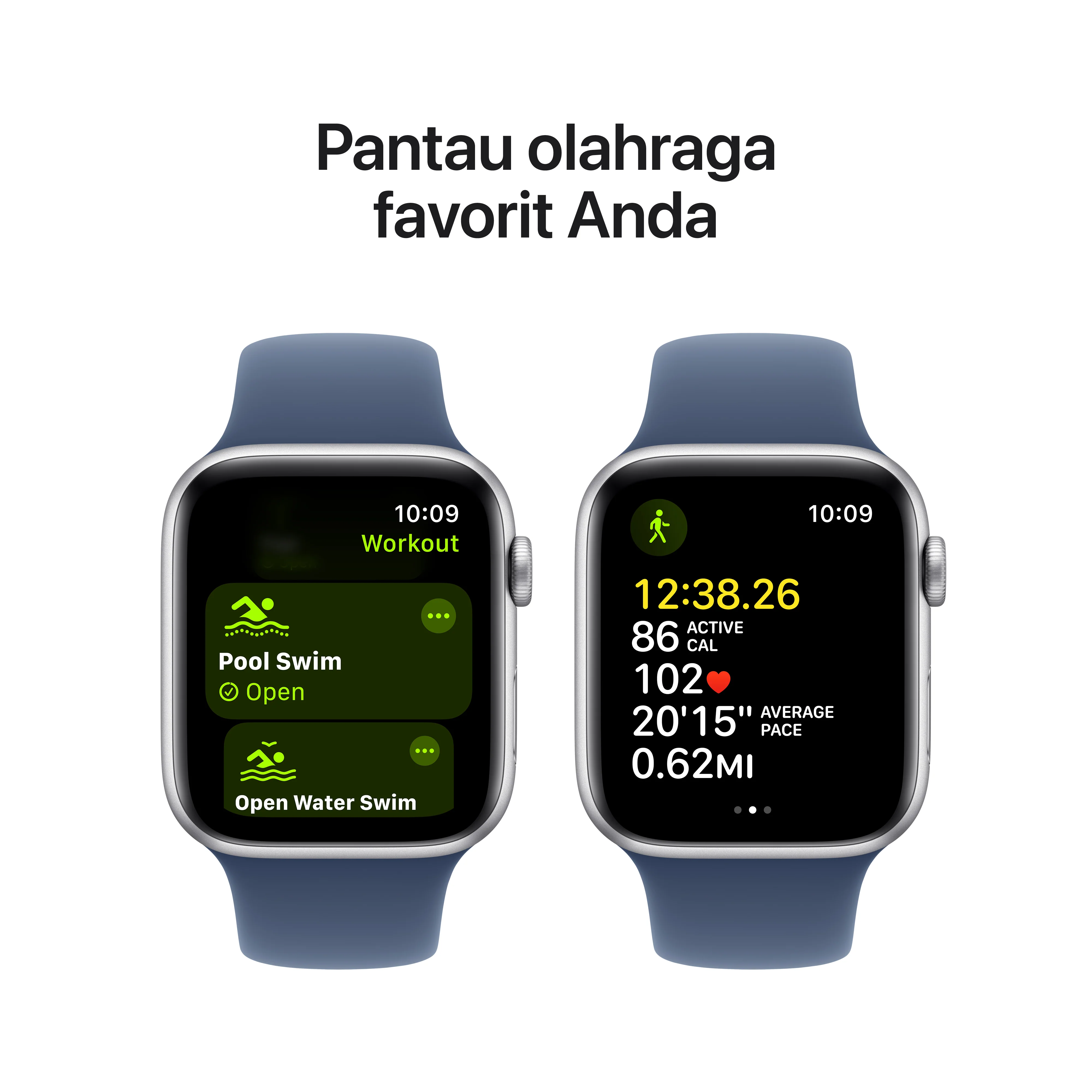 2024 Apple Watch SE 44 mm Silver Aluminium Sport Band - Image 4