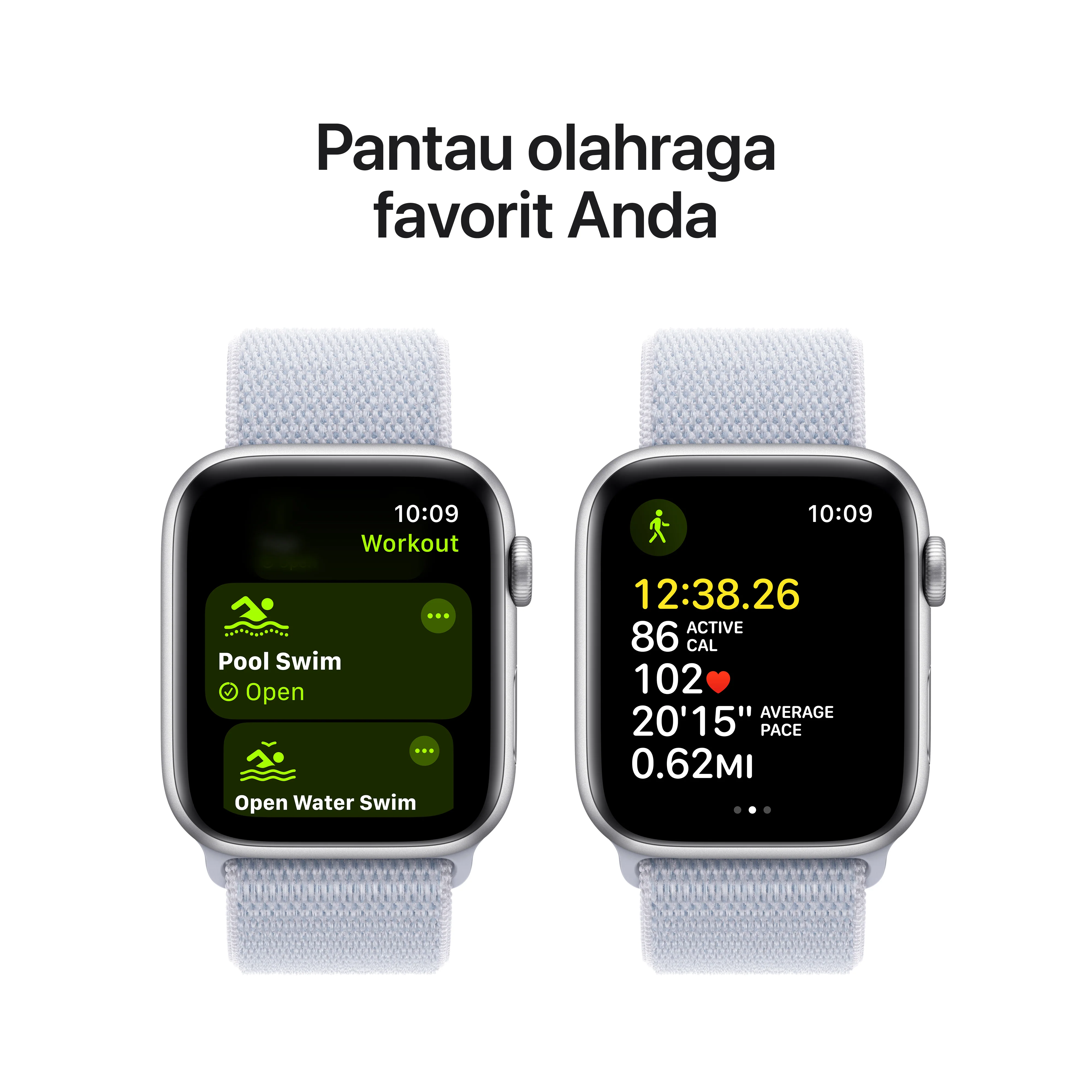 2024 Apple Watch SE 44 mm Silver Aluminium Sport Loop - Image 5