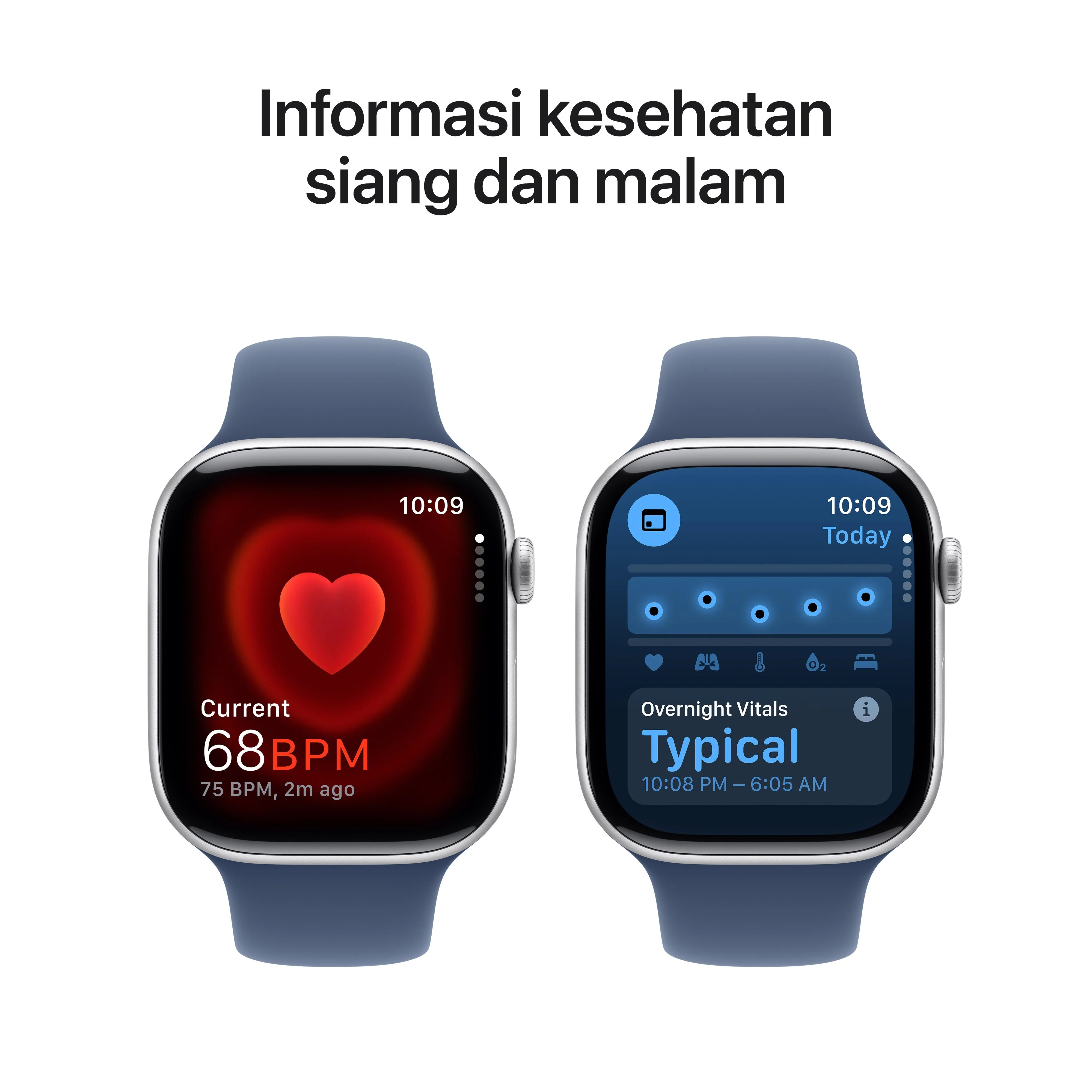 Apple Watch Series 10 GPS 46mm Silver Aluminium Case with Denim Sport Band - M/L - Image 5