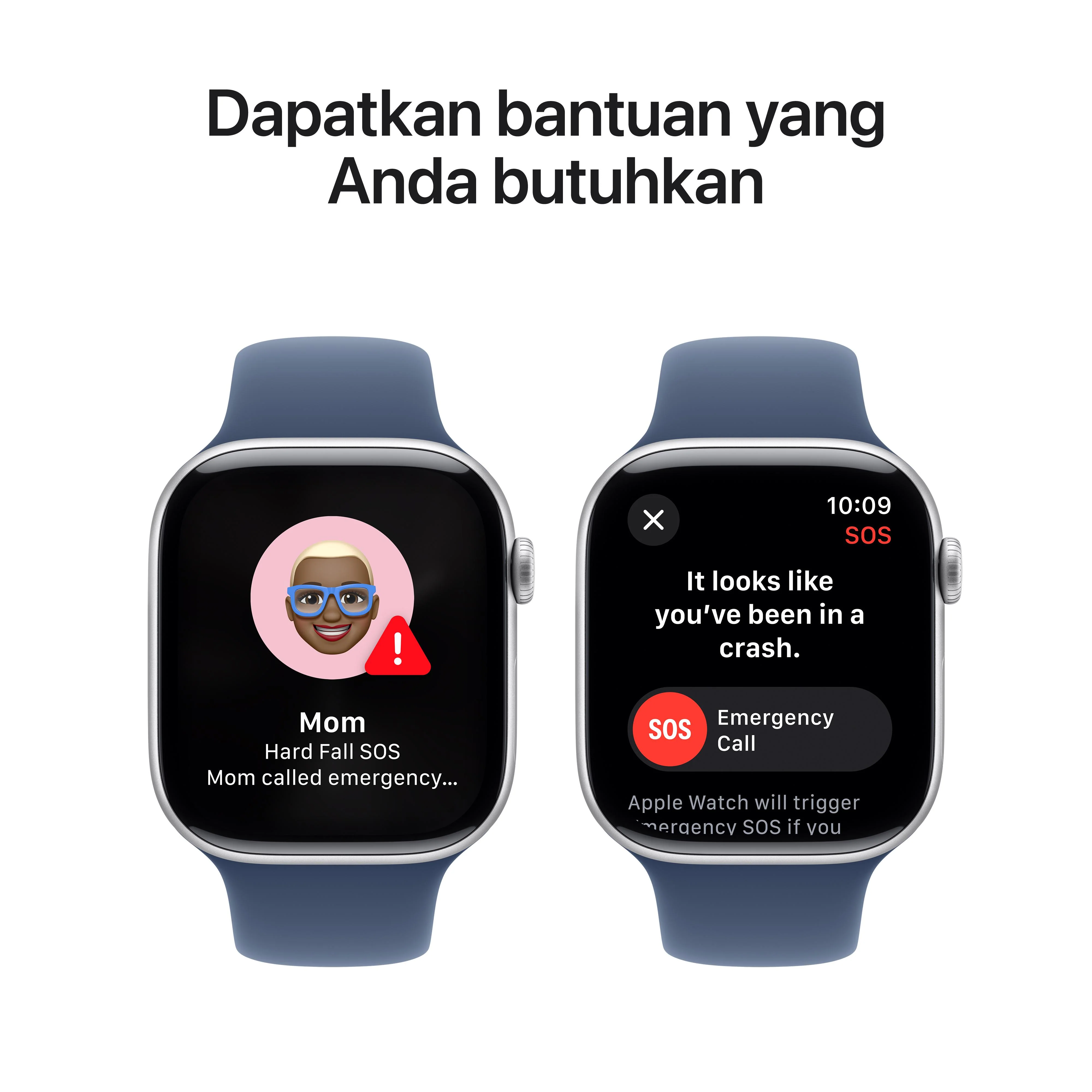 Apple Watch Series 10 GPS 46mm Silver Aluminium Case with Denim Sport Band - M/L - Image 6