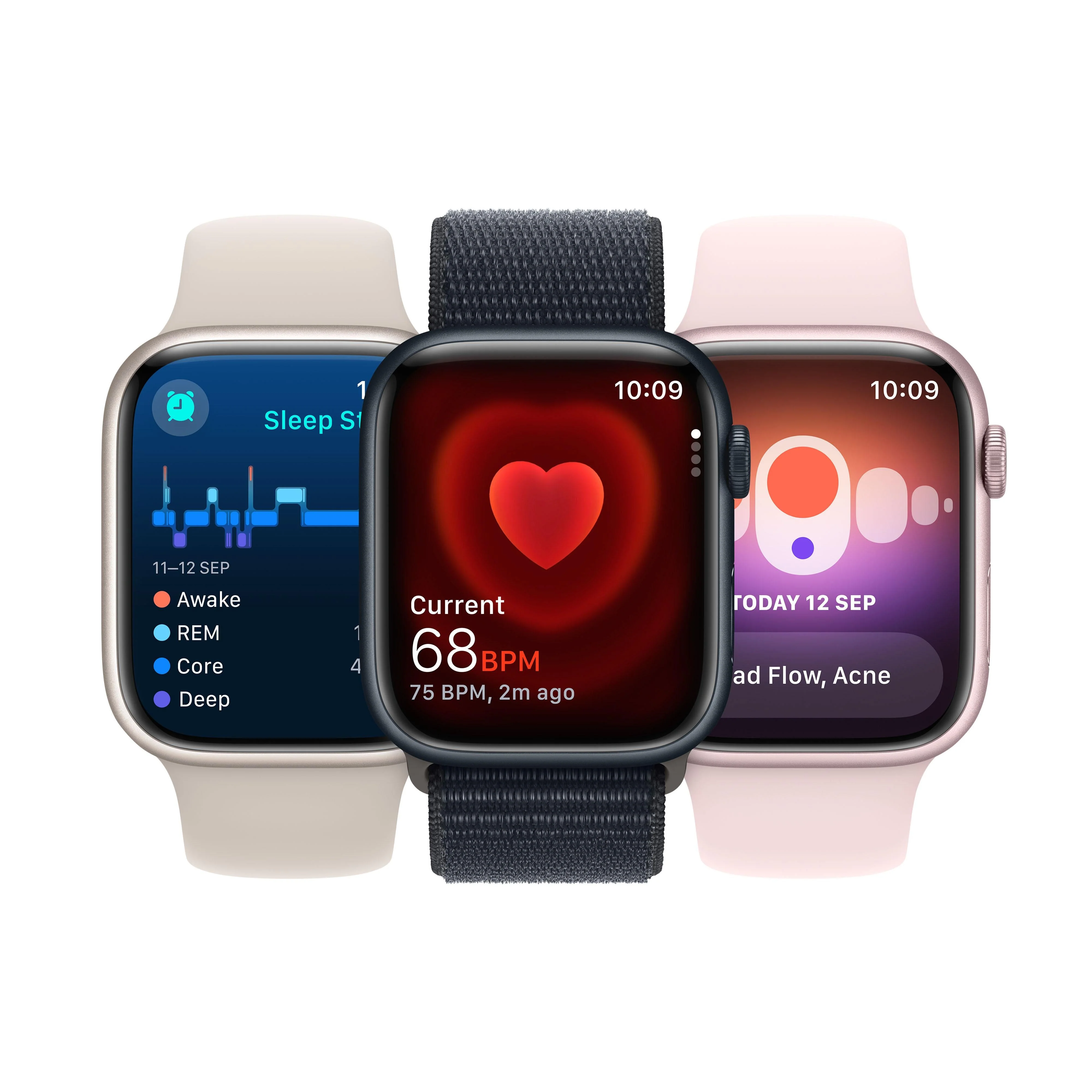 Apple Watch Series 9 GPS 41mm Silver Aluminium Case with Winter Blue Sport Loop - Image 7
