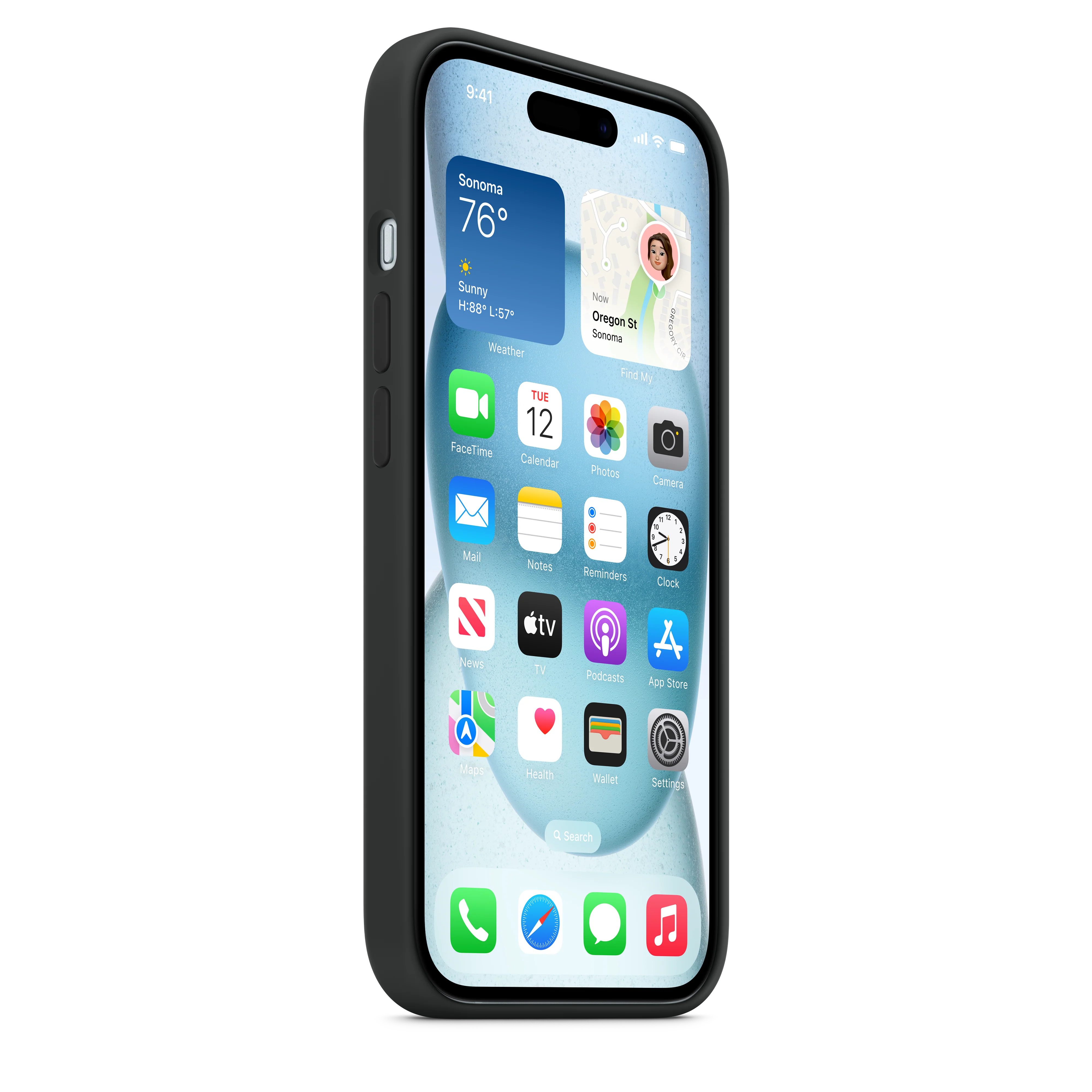 iPhone 15 Silicone Case with MagSafe - Black - Image 7